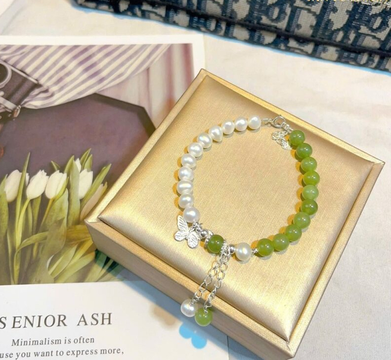 Vòng tay ngọc trai mix đá