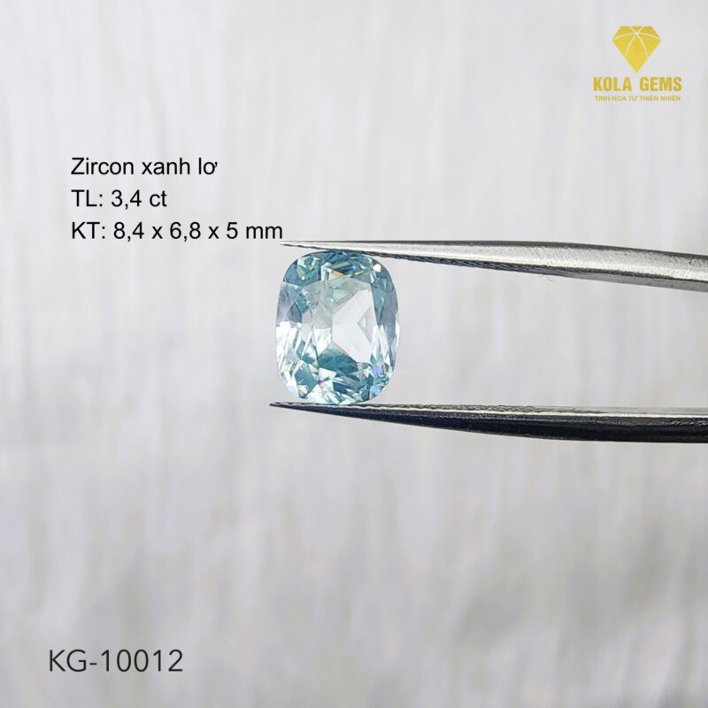 Zircon Xanh Lơ Tự Nhiên KG-10012