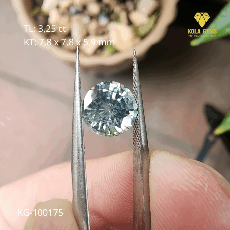 Zircon Trắng Tự Nhiên KG-100175