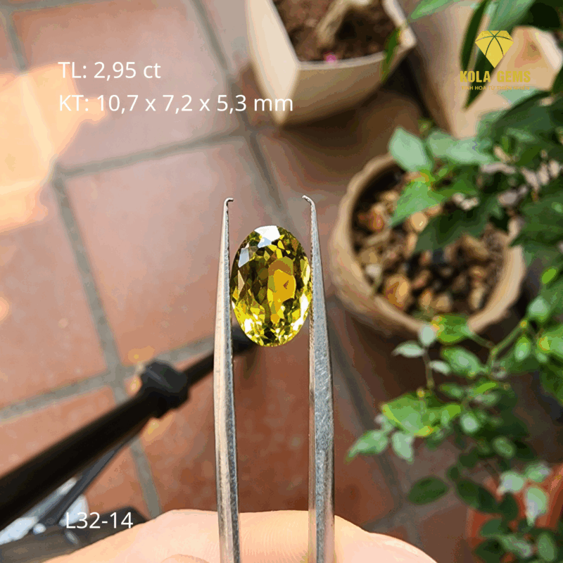 Tourmaline Vàng Tự Nhiên L32-14